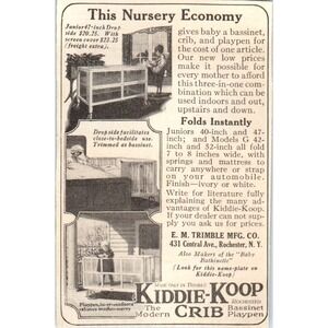 Kiddie-Koop Crib Bassinet Playpen E.M. Trimble Mfg Co 1924 Magazine Ad AF7-LJ1
